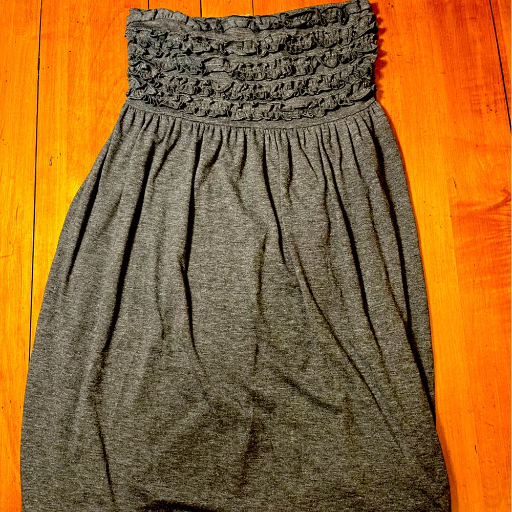 B Split Women’s Gray Strapless Swimsuit Coverup - Size Large - EUC